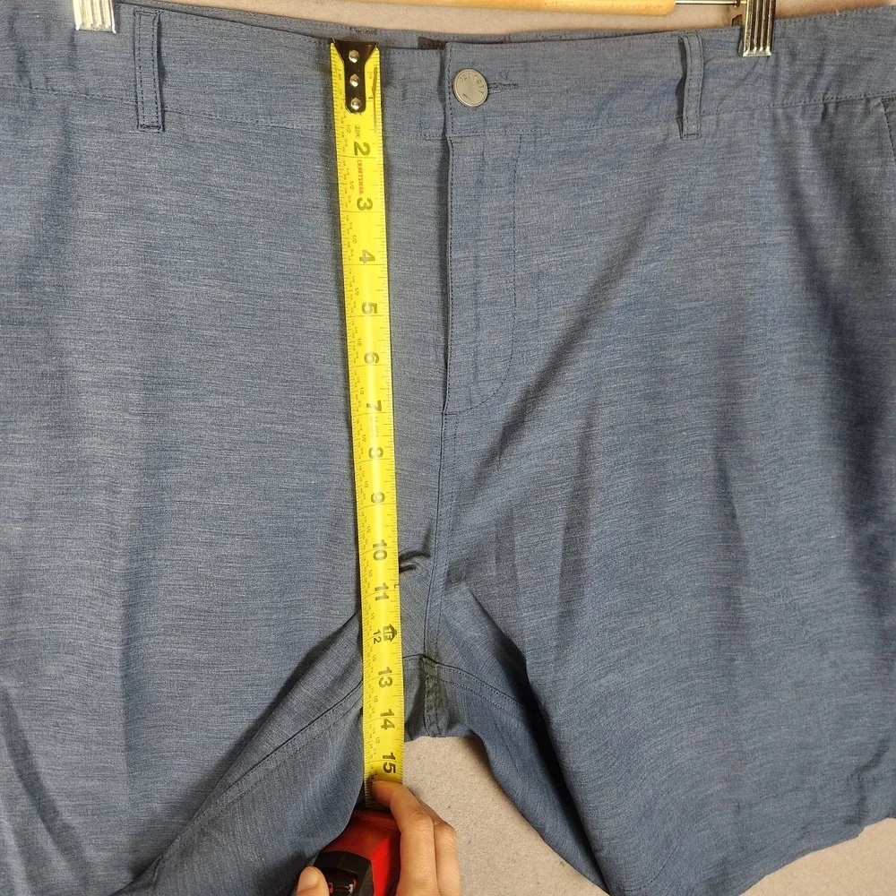 Faherty Men's All Day Shorts Size 42 Heather Blue Hybrid Chino